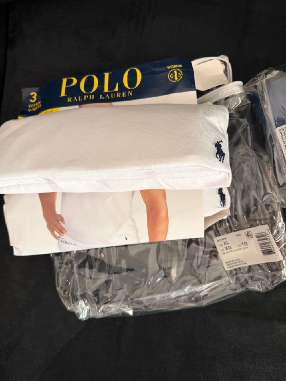 Polo Ralph Lauren White Vneck Tee - 2 Pack